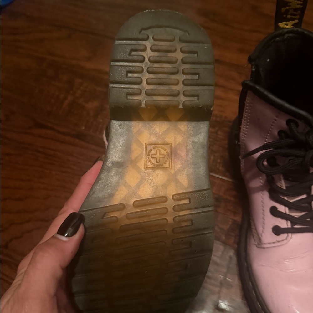 Kids Pink Doc Marten Lace-Up Boots - Picture 7 of 7